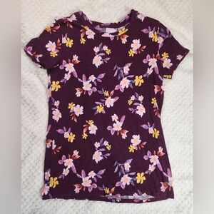 PINK Victoira's Secret Cotton Blend Floral T-Shirts
